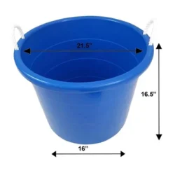 Homz 17-Gallon Plastic Multipurpose Utility Storage Bucket Tub With Strong Rope Handles For Indoor And Outdoor Use, Blue (4 Pack) -IRIS Storage Deals Store GUEST 96c3f016 5ef5 4cea 952f 727a00fc8075