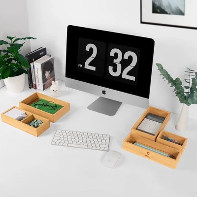 Royal Craft Wood Universal Bamboo Storage Box Set 4 Royal Craft Wood Universal Bamboo Storage Box Set - Image 4