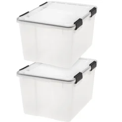 IRIS USA WEATHERPRO Airtight Plastic Storage Bin With Lid And Seal And Secure Latching Buckles -IRIS Storage Deals Store GUEST 98265459 20b1 4657 a43f 7f4c04d1d2e8