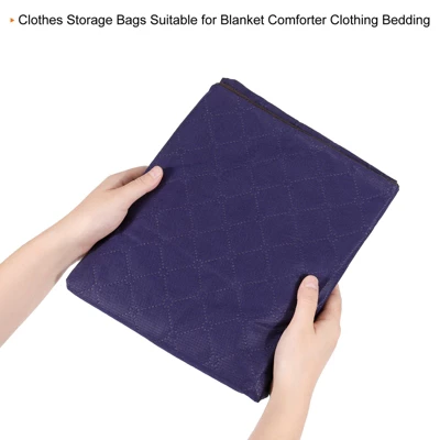 Unique Bargains Foldable Reinforced Handle Sturdy Zippers Closet Organizer Clothes Storage Bags 4 Unique Bargains Foldable Reinforced Handle Sturdy Zippers Closet Organizer Clothes Storage Bags - Image 4
