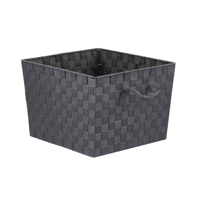Home Basics X-Large Polyester Woven Strap Open Bin 4 Home Basics X-Large Polyester Woven Strap Open Bin - Image 4