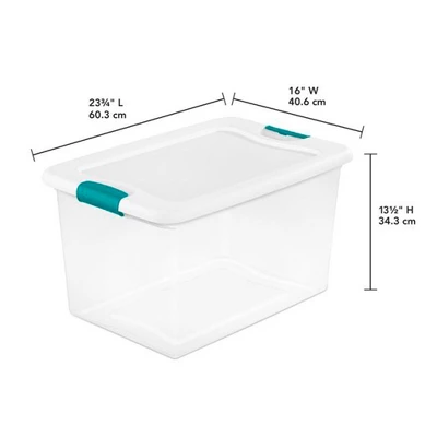 Sterilite 106 Quart (4 Pack) & 64 Quart (6 Pack) Latching Clear Plastic Storage Organizer Tote Tub Container Bin Box For Organization And Storage 4 Sterilite 106 Quart (4 Pack) & 64 Quart (6 Pack) Latching Clear Plastic Storage Organizer Tote Tub Container Bin Box For Organization And Storage - Image 4