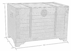 Vintiquewise Old Fashioned Large Natural Wood Storage Trunk And Coffee Table -IRIS Storage Deals Store GUEST 99414e81 7056 42e4 b207 af5d160b89c2