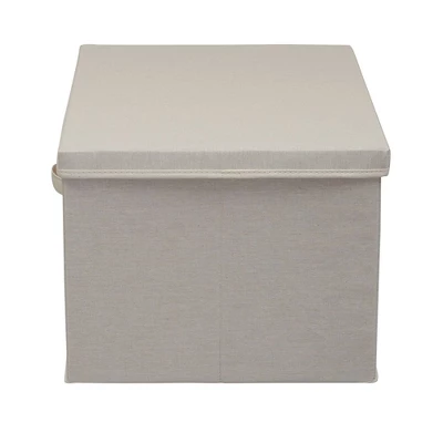 Household Essentials Wide Storage Box With Lid Natural 4 Household Essentials Wide Storage Box With Lid Natural - Image 4
