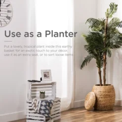 Best Choice Products Vintage Multipurpose Hyacinth Storage Organizer Tote Basket W/ Lid -IRIS Storage Deals Store GUEST 99d3469d c17b 491a a60d ce44601995d5