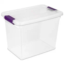 Sterilite 27 Quart ClearView Clear Plastic Stacking Storage Container