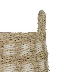 6.75 Inch Basket White Seagrass & Rope By Foreside Home & Garden -IRIS Storage Deals Store GUEST 9a514ad8 ed6d 4e25 9873 790f6f6bfbed