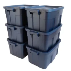 Rubbermaid Roughneck Tote 14 Gallon Stackable Storage Container W/ Stay Tight Lid & Easy Carry Handles, (6 Pack) -IRIS Storage Deals Store GUEST 9ac7aa3c 3946 4c1f a926 c2bad6f9b502