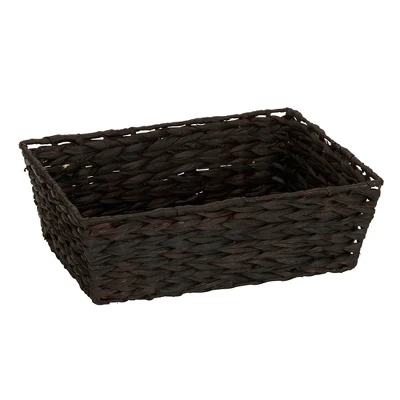 Household Essentials Set Of 4 Hyacinth Stained Baskets Brown 3 Household Essentials Set Of 4 Hyacinth Stained Baskets Brown - Image 3