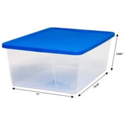 Homz Snaplock 12-Quart Plastic Multipurpose Stackable Storage Container Bins With Blue Snaplock Lid For Home And Office Organization, Clear (4 Pack) 7 Homz Snaplock 12-Quart Plastic Multipurpose Stackable Storage Container Bins With Blue Snaplock Lid For Home And Office Organization, Clear (4 Pack) -IRIS Storage Deals Store GUEST 9afd54ff 3d8e 4be1 9aec bccfcc73fc8b