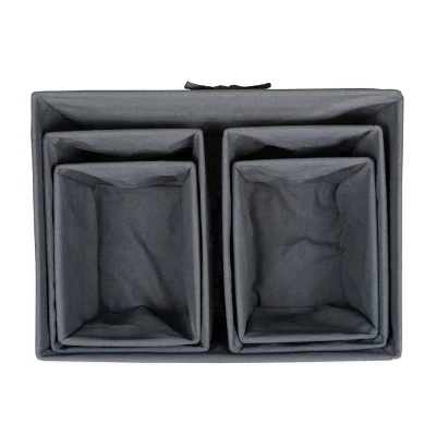 Design Imports Set Of 5 Vintage Gray Wire Liner Baskets Gray 6 Design Imports Set Of 5 Vintage Gray Wire Liner Baskets Gray - Image 6