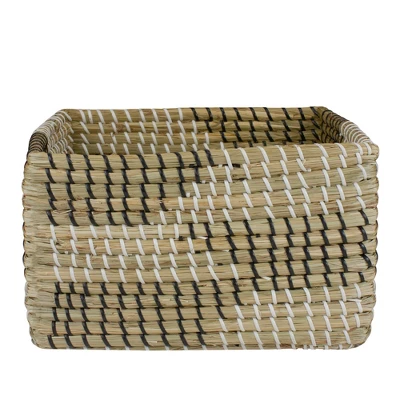 Northlight 12.5'' Brown Woven Accent Christmas Seagrass Basket 4 Northlight 12.5'' Brown Woven Accent Christmas Seagrass Basket - Image 4