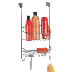 MDesign Metal Hanging Over Door Shower Caddy Organizer -IRIS Storage Deals Store GUEST 9c18a3be b5a0 4947 a38f 3859f2c73854
