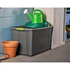 Sterilite Stackable 35 Gallon Storage Tote Box With Latching Container Lid For Home And Garage Space Saving Organization, Gray -IRIS Storage Deals Store GUEST 9c30361c 1d37 4dfd 875f a8d4846d24b1