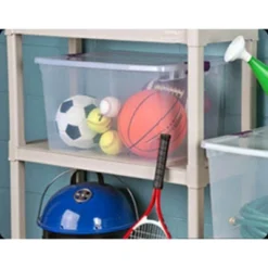 Sterilite 17571706 66-Quart ClearView Latch Box Storage Tote Container With Purple Handles For Home Or Office Organization, 12 Pack -IRIS Storage Deals Store GUEST 9c7d8f9d 9d6a 47cc 98ab c42d0bcd0865