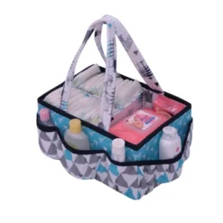 Bacati - Woodlands Aqua/Navy/Gray Boys Cotton Nursery Storage Caddy -IRIS Storage Deals Store GUEST 9d1b216d 66f5 4856 a957 4ce0a5a7964e