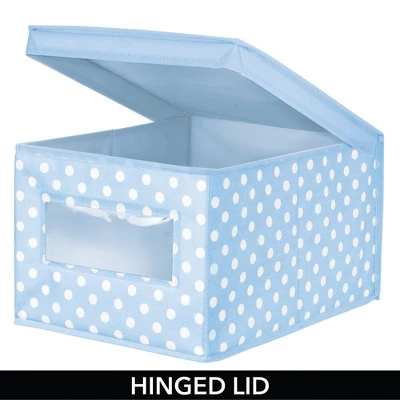 MDesign Child/Kids Fabric Closet Storage Box, Large, Polka Dot, 6 Pack 6 MDesign Child/Kids Fabric Closet Storage Box, Large, Polka Dot, 6 Pack - Image 6