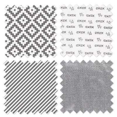 Bacati - Love Gray/Silver Storage Caddy 3 Bacati - Love Gray/Silver Storage Caddy - Image 3