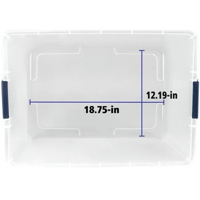 Home Logic 66qt 6pk Storage Bins Clear 6 Home Logic 66qt 6pk Storage Bins Clear - Image 6