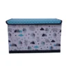 Bacati - Woodlands Aqua/Navy/Gray Boys Cotton Storage Toy Chest