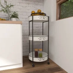 34 X 16 Farmhouse Metal Storage Cart White - Olivia & May -IRIS Storage Deals Store GUEST 9f508d6b af00 4cb6 95b7 67c491b264bf