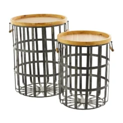 Set Of 2 Metal Storage Baskets Black - Olivia & May -IRIS Storage Deals Store GUEST 9f813c1e 6ba1 4ec9 9d12 bec42ce69905