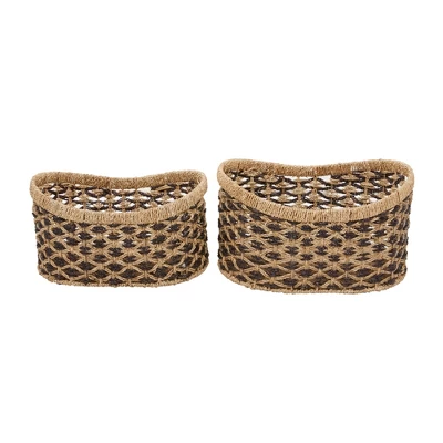 Set Of 2 Sea Grass Storage Baskets - Olivia & May 10 Set Of 2 Sea Grass Storage Baskets - Olivia & May - Image 10