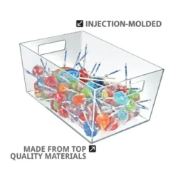 Azar Displays X-Large Organizer Storage Tote Bin With Handle 13"W X 9.5"D X 6.5"H, 4-Pack. -IRIS Storage Deals Store GUEST 9fc856ad 7bc7 4dfc bee7 d9824d655a71