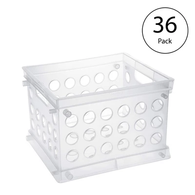 Sterilite Convenient Miniature Square Small Multi Functional Storage Solution Organizing Crate For Bedrooms, Offices, And Dorms, Clear (36 Pack) 1 Sterilite Convenient Miniature Square Small Multi Functional Storage Solution Organizing Crate For Bedrooms, Offices, And Dorms, Clear (36 Pack)