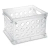 Sterilite Convenient Miniature Square Small Multi-Functional Storage Solution Organizing Crate, Clear (12 Pack)