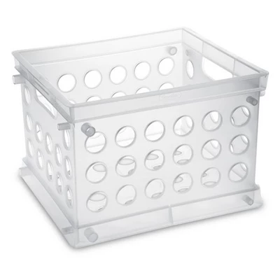 Sterilite Convenient Miniature Square Small Multi-Functional Storage Solution Organizing Crate, Clear (12 Pack) 1 Sterilite Convenient Miniature Square Small Multi-Functional Storage Solution Organizing Crate, Clear (12 Pack)
