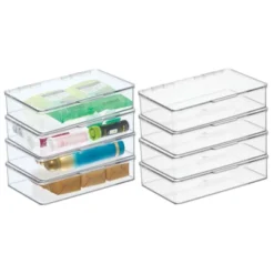 MDesign Plastic Stackable Bathroom Organizer Bin, Hinged Lid - 8 Pack 19 MDesign Plastic Stackable Bathroom Organizer Bin, Hinged Lid - 8 Pack -IRIS Storage Deals Store GUEST a1353c4d 5e3b 4e0d bdd1 09184d9d0eef