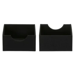 Household Essentials Set Of 2 Square Drawer Trays Black Linen -IRIS Storage Deals Store GUEST a2284489 2fd8 4b11 9b16 8a917f5d1a10