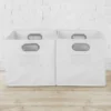 Niche Cubo 2pk Foldable Fabric Storage Bin With Label Holder White