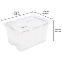 Sterilite Single 48-Quart Clear Hinged Lid Storage Tote Box Container With Attached Hinged Lids For Home Organization, (12 Pack) -IRIS Storage Deals Store GUEST a2aac5eb 5a64 42ec 98ad aca9512759fa