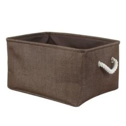 PiccoCasa Home Closet Clothes Box Cotton Fabric Decorative Storage Bins Small Chocolate Color 1 Pc -IRIS Storage Deals Store GUEST a2b6de13 5941 4e3a 978b 8730d885029b