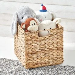 MDesign Woven Hyacinth Home Storage Basket For Cube Furniture, 4 Pack -IRIS Storage Deals Store GUEST a2eb78c9 7e4e 4634 baf3 35c21f3f0ae3