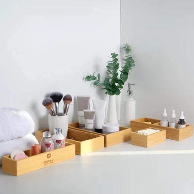 Royal Craft Wood Universal Bamboo Storage Box Set 2 Royal Craft Wood Universal Bamboo Storage Box Set - Image 2