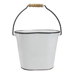 Northlight 10.5" White And Black "Farmer's Market" Lemon's Metal Bucket With Handle -IRIS Storage Deals Store GUEST a38d08a4 b13d 4e12 ba77 19232a46b78a