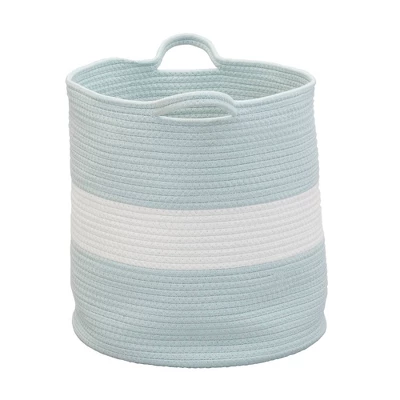 Household Essentials Cotton Broadband Two-Toned Basket 2 Household Essentials Cotton Broadband Two-Toned Basket - Image 2