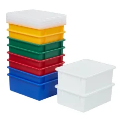ECR4Kids Letter Size Deep Storage Tray With Lid, Large Plastic Storage Bins, 10-Pack -IRIS Storage Deals Store GUEST a5bee0eb 173b 4ede 922c dbcf208698fe