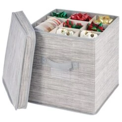 MDesign Square Gift-Wrap Or Ornament Storage Box, Handles, 2 Pack -IRIS Storage Deals Store GUEST a5c539f9 8fb8 4c16 b1ca 68608e8fabe2