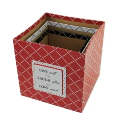 Home Decor 7.75" Red White & Black Nesting Boxes Decorative Storage - Decorative Container Sets -IRIS Storage Deals Store GUEST a898ab1d 20ba 42d1 9448 3dbcd93f4bfb