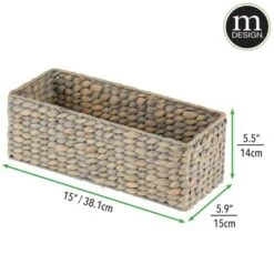 MDesign Natural Woven Water Hyacinth Bathroom Storage Organizer Basket 12 MDesign Natural Woven Water Hyacinth Bathroom Storage Organizer Basket -IRIS Storage Deals Store GUEST a89f1c04 257b 453d 92e2 91895a768fef