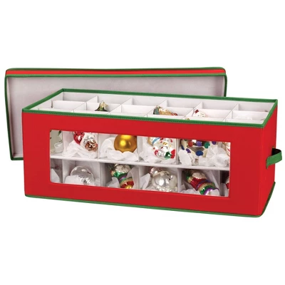 Household Essentials 36 Pocket Ornament Chest Red 3 Household Essentials 36 Pocket Ornament Chest Red - Image 3