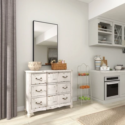 41" 3 Tier Rustic Farmhouse Iron Basket Stand - Olivia & May 10 41" 3 Tier Rustic Farmhouse Iron Basket Stand - Olivia & May - Image 10