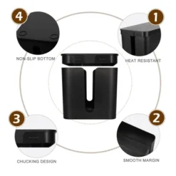 NEX 3pk Wire Organizers With Cover Black -IRIS Storage Deals Store GUEST a9430f05 aec6 4021 83c3 36c3bf0a508c