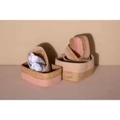 Set Of 3 Blush Dalton Organizer Baskets - Shiraleah