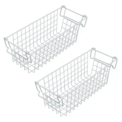 Set Of 2 Storage Bins - Basket Set For Toy, Kitchen, Bathroom, And Closet Storage - Small Shelf Organizers With Handles By Home-Complete (White) 16 Set Of 2 Storage Bins - Basket Set For Toy, Kitchen, Bathroom, And Closet Storage - Small Shelf Organizers With Handles By Home-Complete (White) -IRIS Storage Deals Store GUEST aa08b5d7 a786 4e4a b0db 8e468aeb0d33