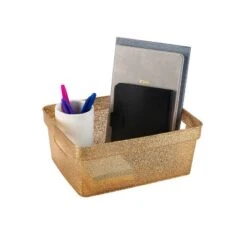 Simplify 3pk Small Glitter Totes Gold -IRIS Storage Deals Store GUEST aa1b8a3a be58 478f b6cb be482facdac6